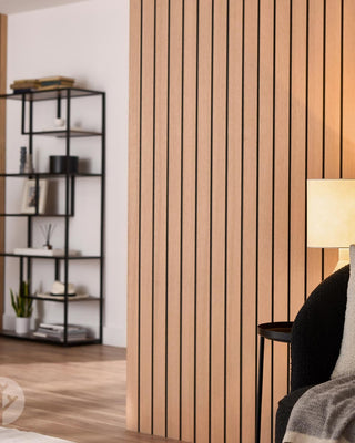 Panneaux muraux en bois à larges lattes non acoustiques en chêne de luxe Slatpanel®