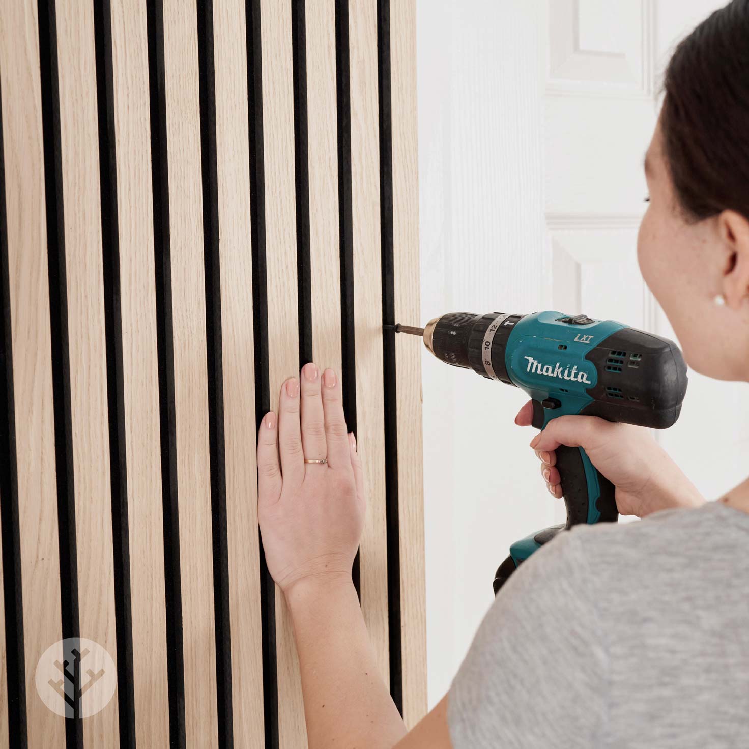 Panneaux muraux en bois à lattes acoustiques en chêne naturel Slatpanel®