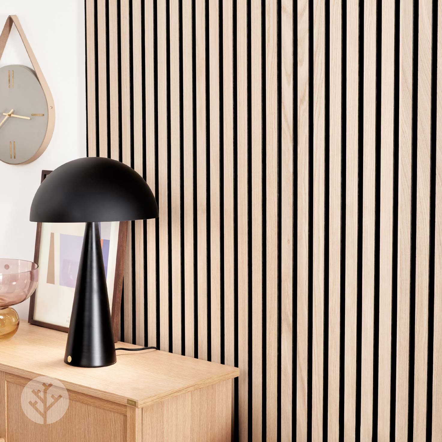 Panneaux muraux en bois à lattes acoustiques en chêne naturel Slatpanel®