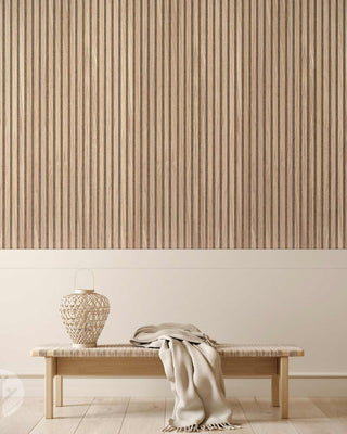 Panneaux muraux en bois à lattes acoustiques en feutre gris chêne naturel Slatpanel®