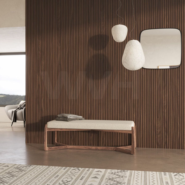 The Wood Veneer Hub Walnut Slat Fluted Tambour Wood Effect Wall Panels