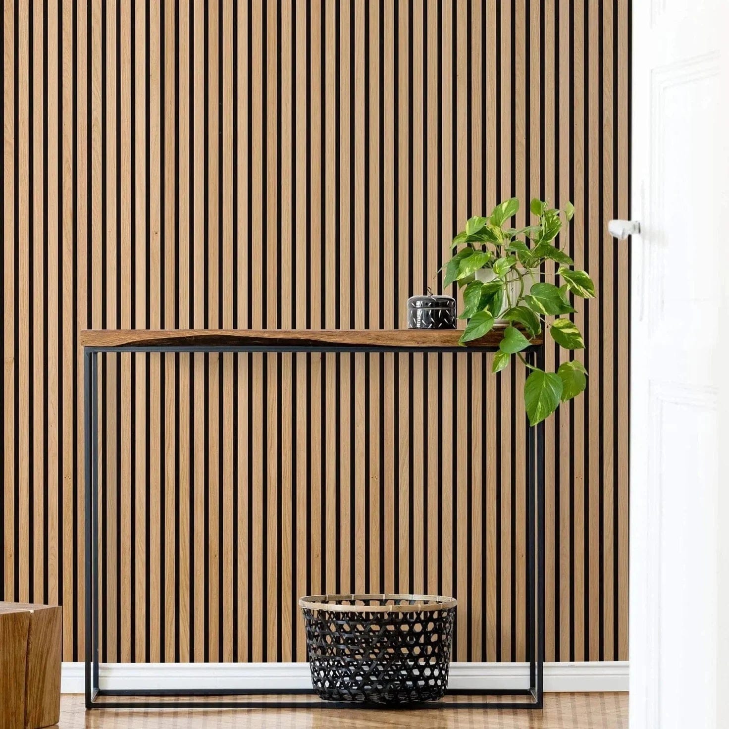 Panneaux muraux en bois à lattes acoustiques en chêne naturel Slatpanel®