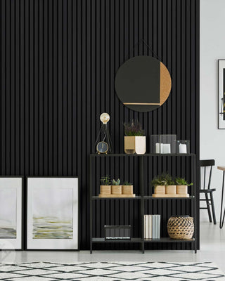 WVH® Acoustic Slat Colour Wall Panels 240cm x 64cm Black Colour Acoustic Slat Wall Panels