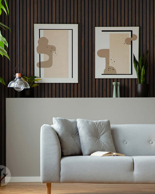 WVH® Acoustic Slat Wood Wall Panels 240cm x 64cm Smoked Oak Acoustic Slat Wood Wall Panels