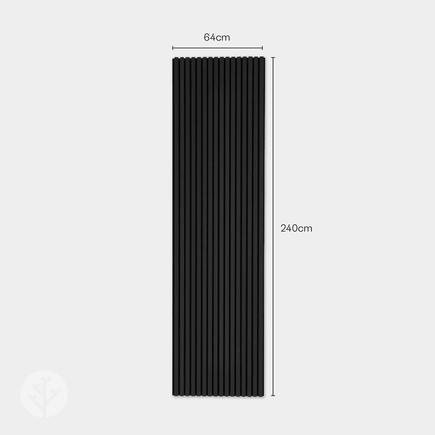 Panneaux muraux à lattes acoustiques de couleur noire Slatpanel®