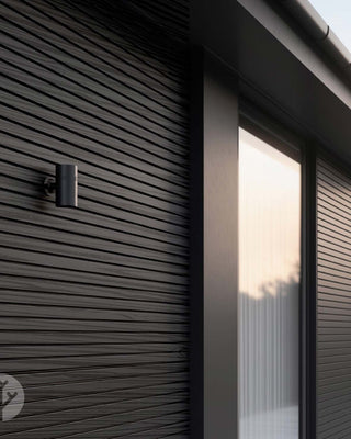 Slatpanel® Black Exterior Composite Wood-Effect Slat Wall Panels