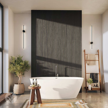 Slatpanel® Black Exterior Composite Wood-Effect Slat Wall Panels