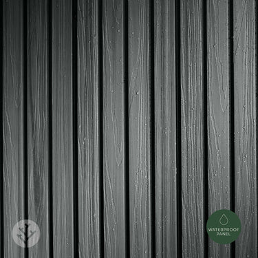 Slatpanel® Grey Exterior Composite Wood-Effect Slat Wall Panels