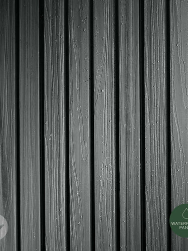 Slatpanel® Grey Exterior Composite Wood-Effect Slat Wall Panels