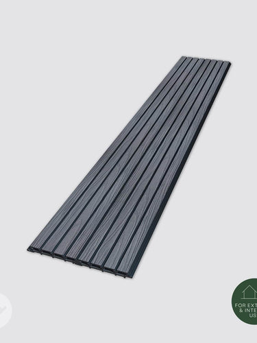 Slatpanel® Grey Exterior Composite Wood-Effect Slat Wall Panels