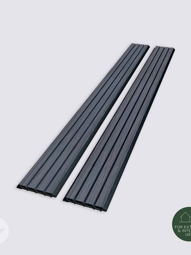 Slatpanel® Grey Exterior Composite Wood-Effect Slat Wall Panels