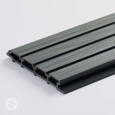 Slatpanel® Grey Exterior Composite Wood-Effect Slat Wall Panels