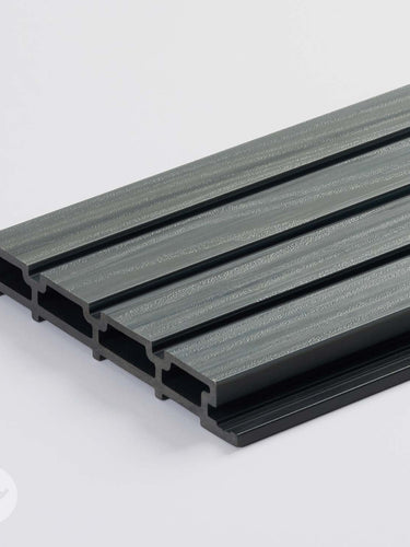 Slatpanel® Grey Exterior Composite Wood-Effect Slat Wall Panels