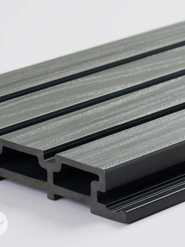 Slatpanel® Grey Exterior Composite Wood-Effect Slat Wall Panels