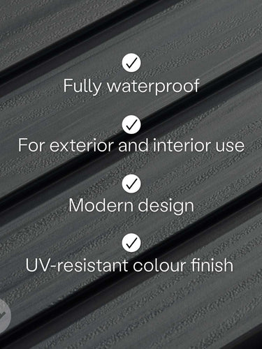 Slatpanel® Grey Exterior Composite Wood-Effect Slat Wall Panels