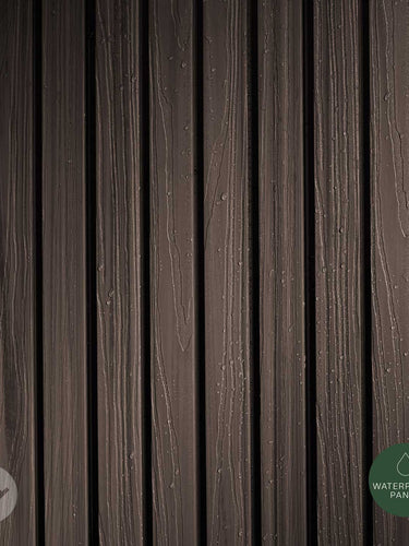 Slatpanel® Walnut Exterior Composite Wood-Effect Slat Wall Panels