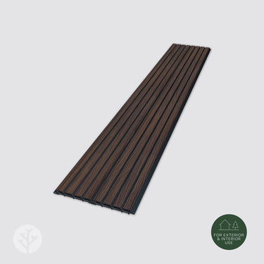 Slatpanel® Walnut Exterior Composite Wood-Effect Slat Wall Panels