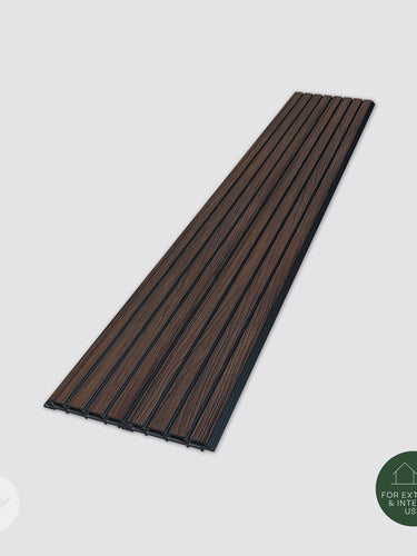 Slatpanel® Walnut Exterior Composite Wood-Effect Slat Wall Panels
