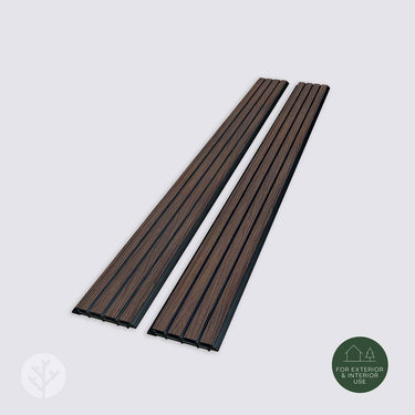 Slatpanel® Walnut Exterior Composite Wood-Effect Slat Wall Panels