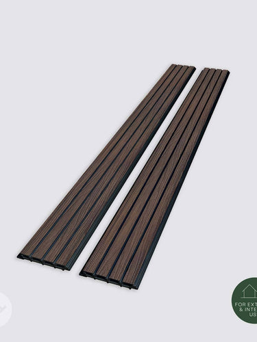 Slatpanel® Walnut Exterior Composite Wood-Effect Slat Wall Panels