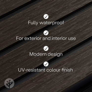 Slatpanel® Walnut Exterior Composite Wood-Effect Slat Wall Panels