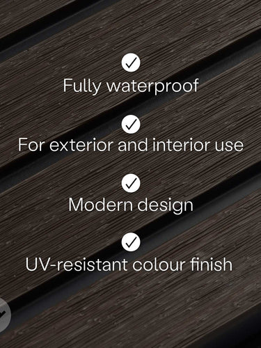 Slatpanel® Walnut Exterior Composite Wood-Effect Slat Wall Panels