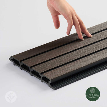 Slatpanel® Walnut Exterior Composite Wood-Effect Slat Wall Panels