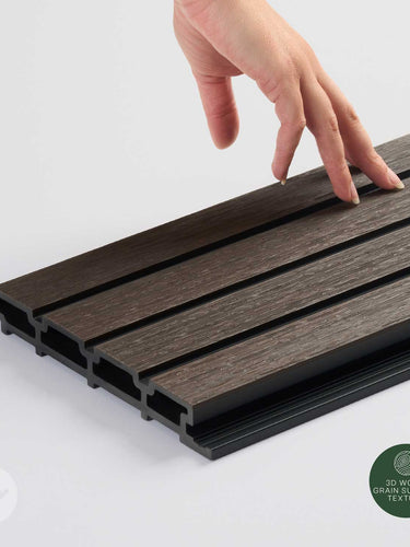 Slatpanel® Walnut Exterior Composite Wood-Effect Slat Wall Panels