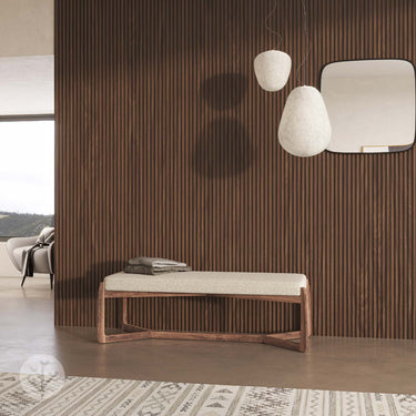 Walnut Slat Fluted Tambour Wood Effect Wall Panels