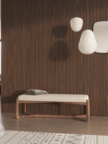 Walnut Slat Fluted Tambour Wood Effect Wall Panels