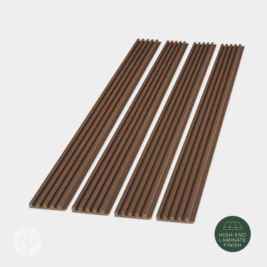 Walnut Slat Fluted Tambour Wood Effect Wall Panels