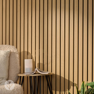 Slatpanel® Luxe American Oak Acoustic Wide Slat Wood Wall Panels