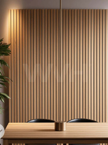 Slatpanel® Luxe American Oak Acoustic Wide Slat Wood Wall Panels