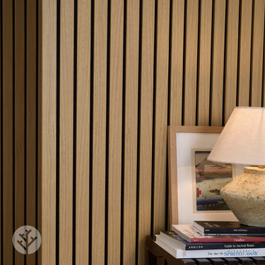 Slatpanel® Luxe American Oak Acoustic Wide Slat Wood Wall Panels