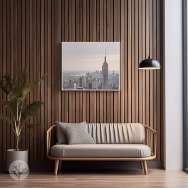 Slatpanel® Luxe American Walnut Acoustic Wide Slat Wood Wall Panels
