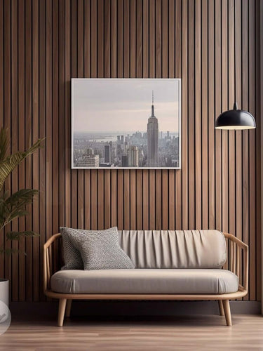 Slatpanel® Luxe American Walnut Acoustic Wide Slat Wood Wall Panels