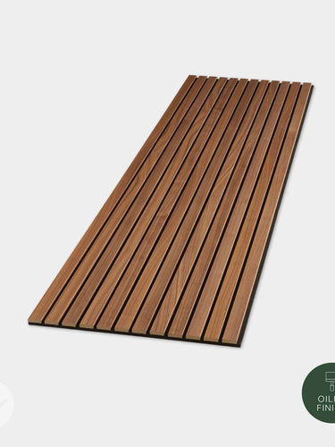 Slatpanel® Luxe American Walnut Acoustic Wide Slat Wood Wall Panels
