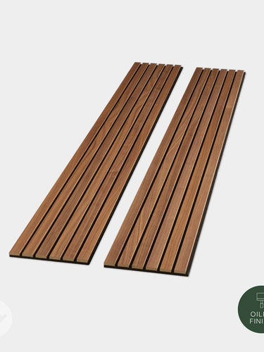 Slatpanel® Luxe American Walnut Acoustic Wide Slat Wood Wall Panels