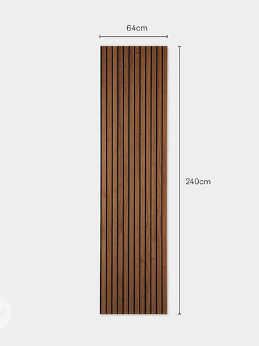Slatpanel® Luxe American Walnut Acoustic Wide Slat Wood Wall Panels