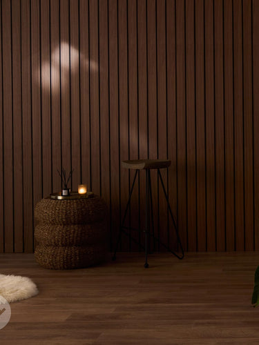 Slatpanel® Luxury Walnut Non-Acoustic Wide Slat Wood Wall Panels
