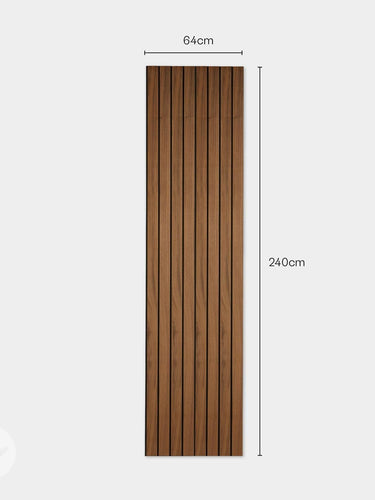 Slatpanel® Luxury Walnut Non-Acoustic Wide Slat Wood Wall Panels