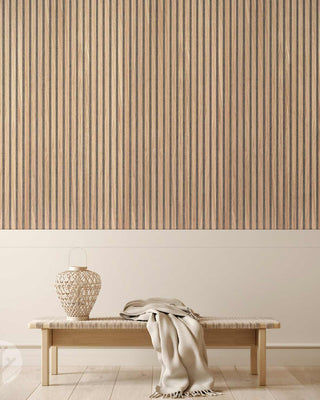 Slatpanel® Natural Oak Grey Felt Acoustic Slat Wood Wall Panels