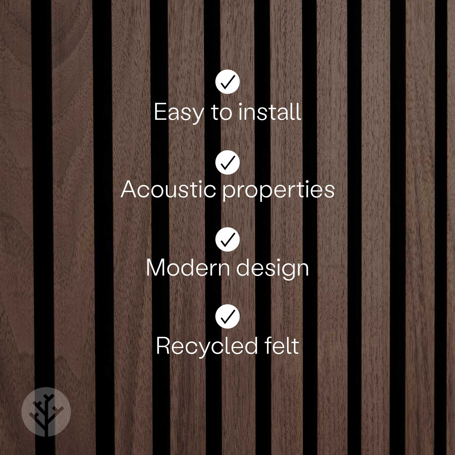 Panneaux muraux en bois à lattes acoustiques en noyer naturel Slatpanel®