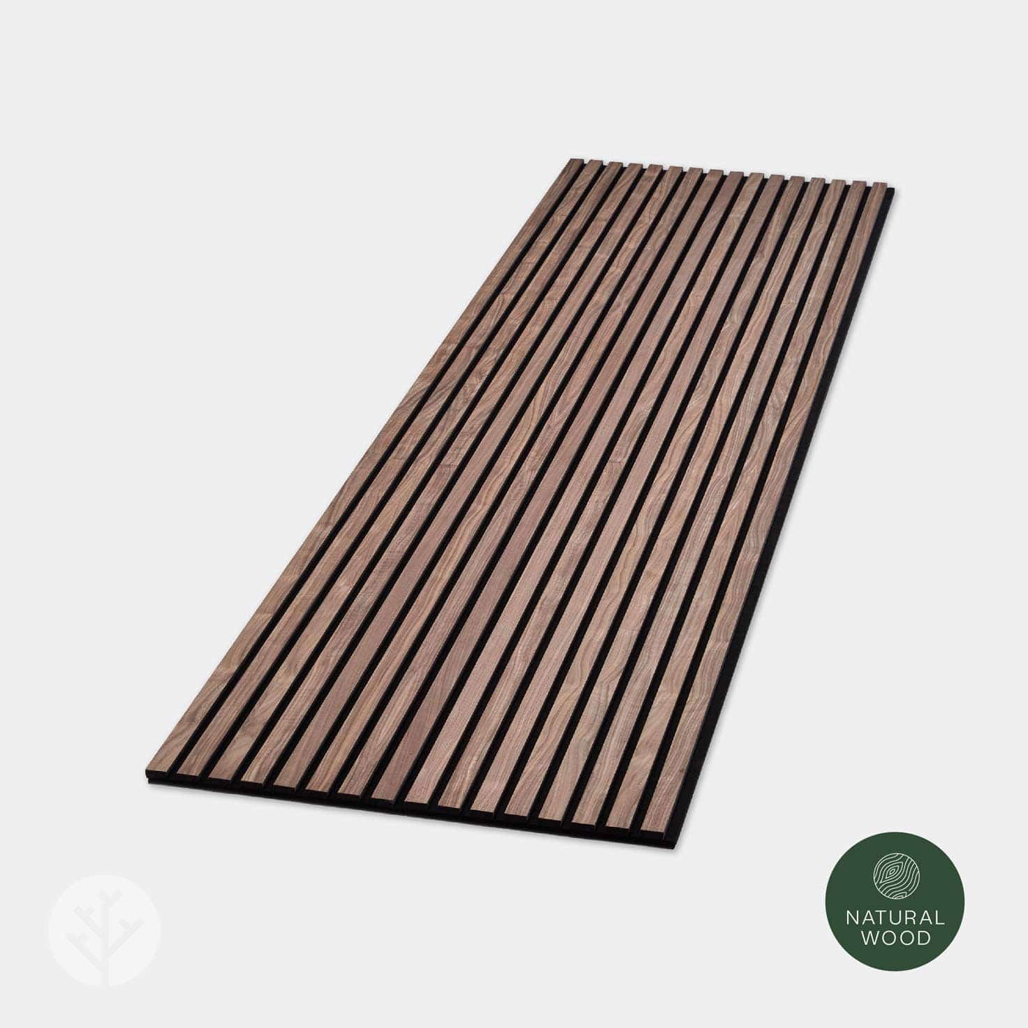 Panneaux muraux en bois à lattes acoustiques en noyer naturel Slatpanel®