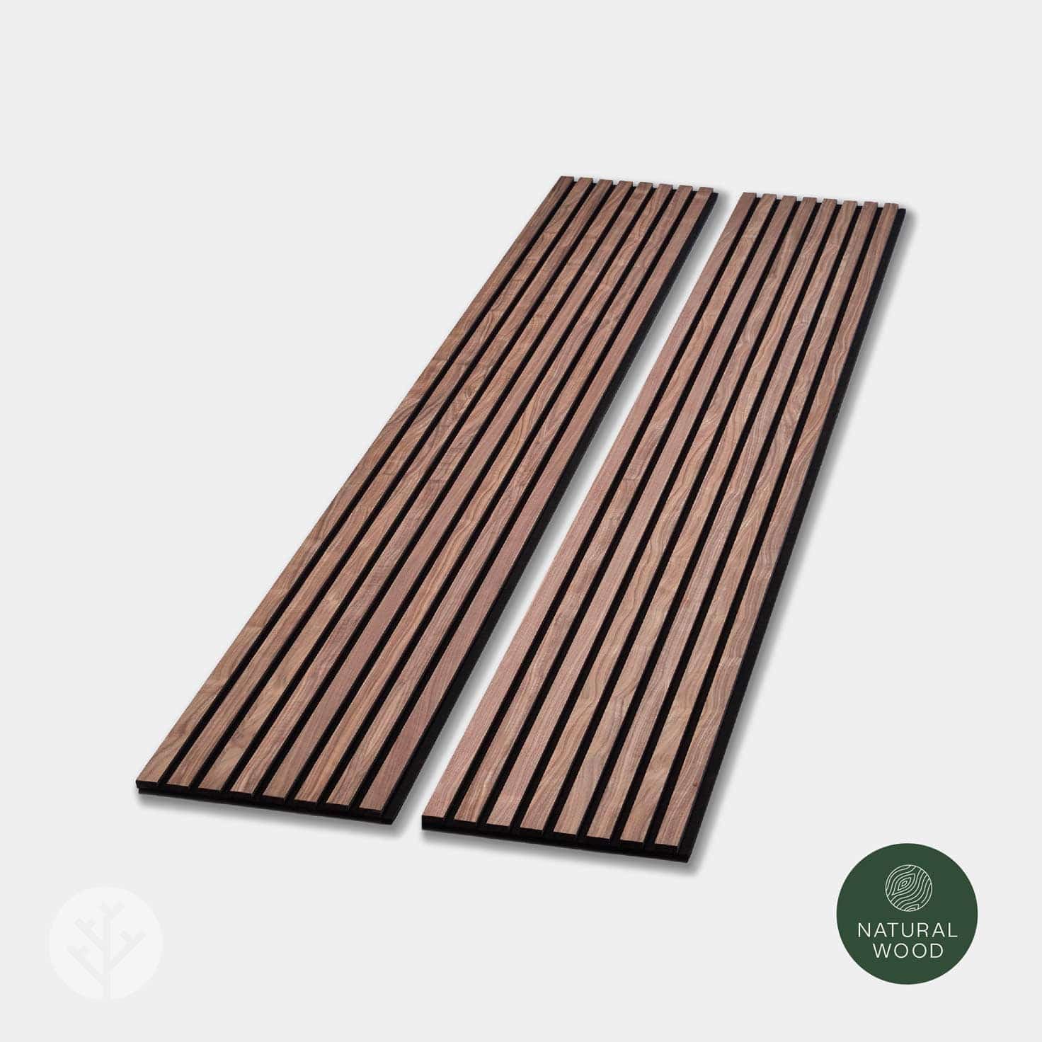 Panneaux muraux en bois à lattes acoustiques en noyer naturel Slatpanel®