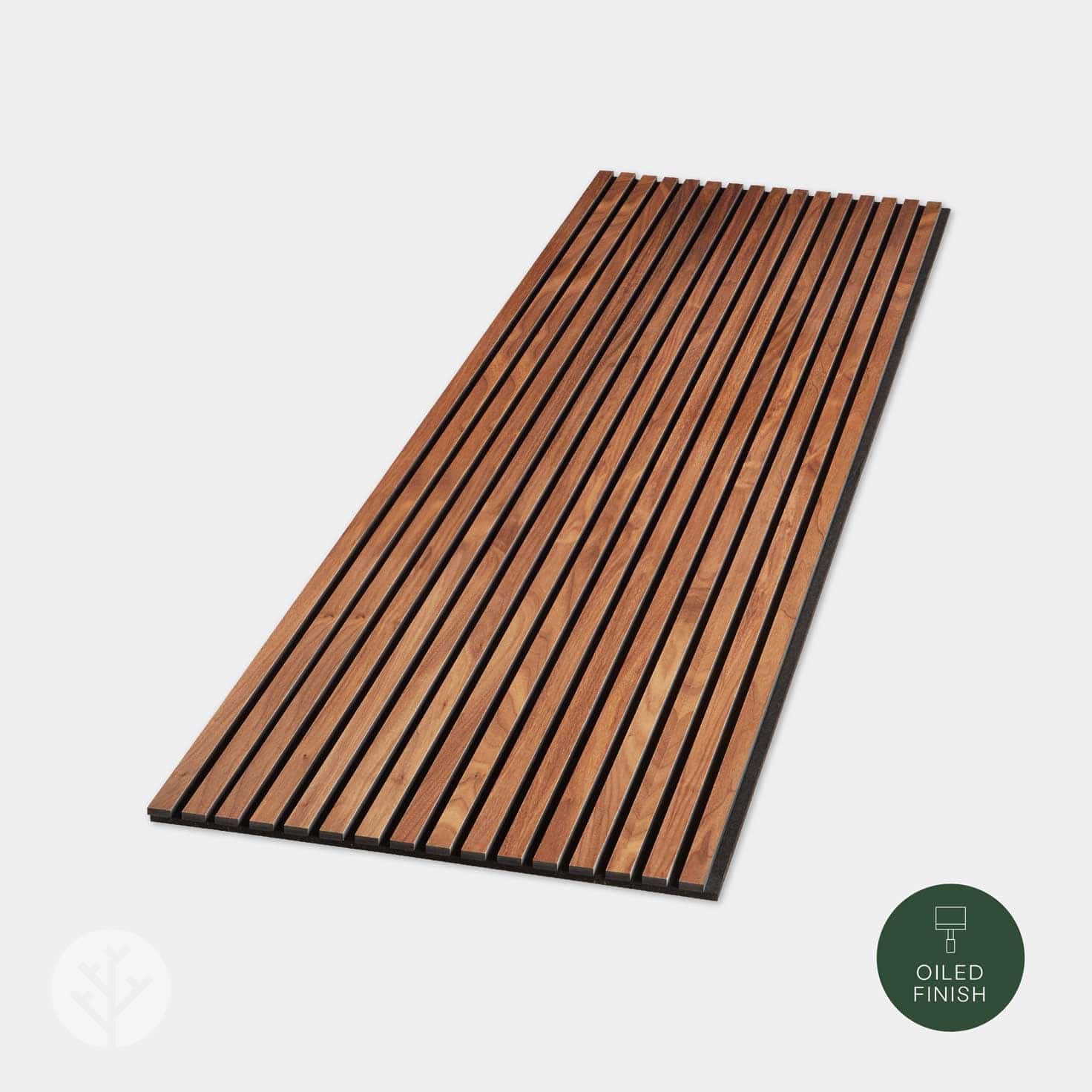 Panneaux muraux en bois à lattes acoustiques en noyer naturel Slatpanel®
