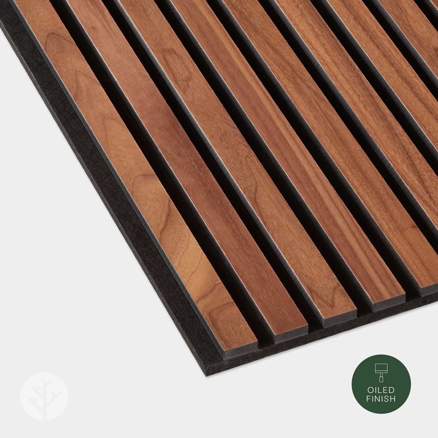 Panneaux muraux en bois à lattes acoustiques en noyer naturel Slatpanel®