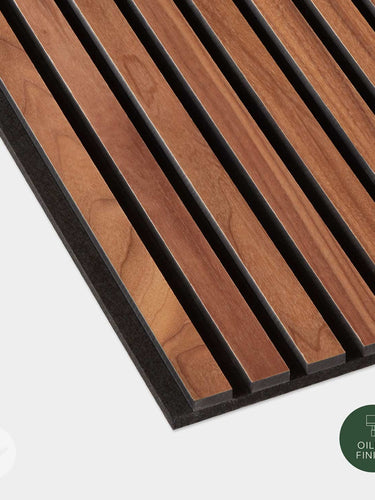 Slatpanel® Natural Walnut Acoustic Slat Wood Wall Panels