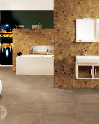 Geometrical Standard-Hex Natural Wood Mosaic Wall Panels