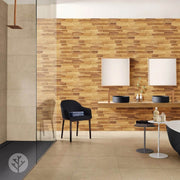Stereo Linear Natural Wood Mosaic Wall Panels